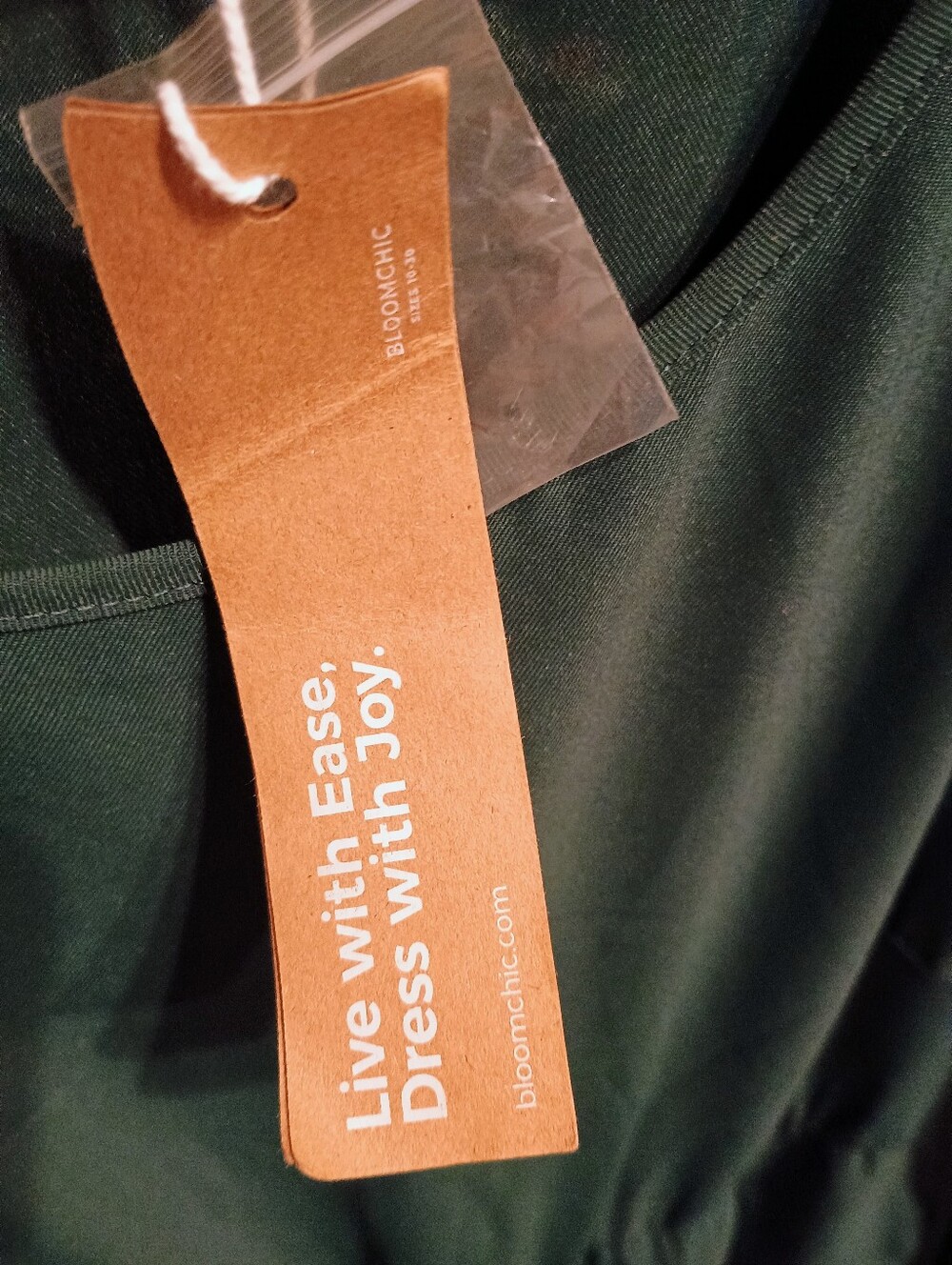 Bloomchic Static-Free Plain Pleated Pocket Dress, Dark Green, 2X, BNWT - Picture 10 of 11
